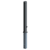 Ornamental bollard | steel tube � 102 mm | removable, with triangular locking mechanismacc. with DIN 3223, self-engaging lockwith hot-dip galvanized ground socket part-no. 470.10